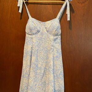 Floral Blue Women's Dress
